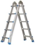Klappleiter Teleskopleiter Stehleiter 4x5 Mehrzweckleiter Alu Leiter