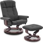 M MCombo Relaxsessel mit Hocker, 360&deg;drehbarer Fernsehsessel mit Liegefunktion, bis