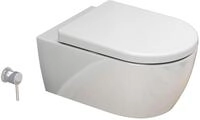 SSWW Toilette mit Bidetfunktion, Dusch-WC 52,5 cm, Taharet-WC sp&uuml;lrandlos | WC mit