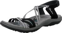 Skechers Damen Reggae Slim Takes Two Sandals, Schwarz Dunkelgrau, 42 EU