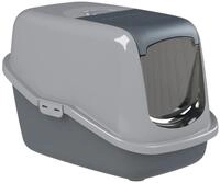 PeeWee Katzenklo EcoHus grau geschlossene Katzentoilette System doppelter Boden
