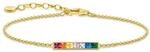 THOMAS SABO Armband bunte Steine gold 925 Sterlingsilber, 750 Gelbgold Vergoldung