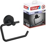 tesa Moon Black Toilettenpapierhalter, matt schwarz - Rollenhalter ohne Deckel f&uuml;r