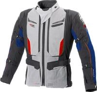 B&uuml;se Agadir Motorrad Textiljacke, hellgrau/blau, 52