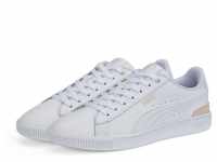 PUMA Damen Vikky v3 Lthr Sneaker, White White-Island Pink, 42 EU