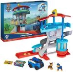 PAW Patrol, Lookout Tower, Hauptquartier Spielset mit 1 Chase Basis Fahrzeug, 2...