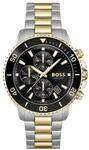 BOSS Chronograph Quarz Uhr f&uuml;r Herren Kollektion Admiral mit Zweifarbiges