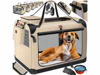 Lovpet® Transportbox Hund Katze Transporttasche L 70x52x52cm |...