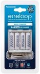 Panasonic eneloop, USB-Ladeger&auml;t mit 4x eneloop AA, f&uuml;r 2/4 Ni-MH Akkus AA/AAA