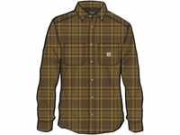 Carhartt Herren Workwear Relaxed Fit Midweight Flannel L/S Plaid Shirt, Oak...