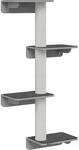 PawHut Kratzbaum 137cm hoch, Wandmontierter 4 Etagen Katzenbaum mit 4...
