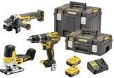 DEWALT Akku-Schlagbohrschrauber-Set 18V / 5Ah DCD 796, DCG 405, DCS 335, DCB 184