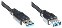 Good Connections 2711-S01 Verl&auml;ngerungskabel USB 3.0 Stecker A auf Buchse A, 1m