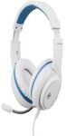 Deltaco GAM-127-W Kopfh&ouml;rer/Headset mit Kabel, Gaming-Helm, Blau, Wei&szlig;