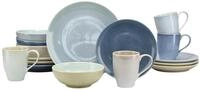CreaTable, 23844, Serie Reactive Aqua, 16-teiliges Geschirrset f&uuml;r 4 Personen,