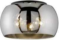 Fischer & Honsel Deckenleuchte &bdquo;Dima, &Oslash; 40 cm, 3&times; E27 | Rauchglas & sandschwarz 