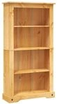 vidaXL B&uuml;cherregal mit 4 B&ouml;den Mexiko-Stil Kiefer Corona Standegal Wandregal