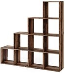 Vicco Treppenregal, Antikholz, 142.5 x 140 cm, als Raumteiler in leiterf&ouml;rmiger