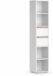 Vicco B&uuml;cherregal Robert, Wei&szlig;, 36.2 x 171 cm, zur Aufbewahrung von B&uuml;chern und