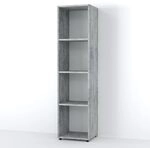 Vicco Raumteiler Ludus, Grau, 142.5 x 36.2 cm, zur Aufbewahrung und Pr&auml;sentation von