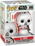 POP Funko Star Wars: Holiday - C-3PO - Snowman | Offizielles Sci-Fi Merch - Vinyl