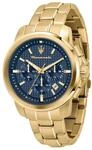 Maserati Successo Herrenuhr, Chronograph, aus Edelstahl, Gelbgold PVD - R8873621021