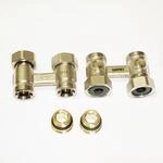 Caleffi Heizk&ouml;rper Hahnblock Zweirohr Durchgang 1/2 x 3/4 Zoll