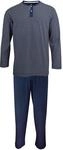 TOM TAILOR Herren Pyjama, Schlafanzug, Shirt und Hose, Langarm, Baumwolle, Single