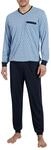 G&ouml;tzburg Herren Pyjama blau Bedruckt 1er Pack 56