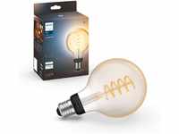 Philips Hue White E27 Filament Globe Lampe (550 lm), dimmbare LED Lampe für das Hue