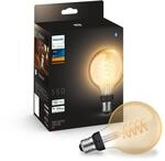 Philips Hue White, Vintage E27-Gl&uuml;hlampe, Bluetooth-kompatibel, Globe-Format
