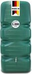 GARANTIA CUBUS Regentonne 1000 Liter dunkelgr&uuml;n &ndash; Stabiler Wassertank/Regenfass