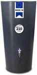 GARANTIA Stone 2in1 Regentonne 210 Liter Lava inkl. Pflanzschale - Wassertank,