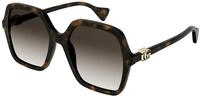 GUCCI Womens GG1072S Sunglasses, Havana-Havana-Brown, 56