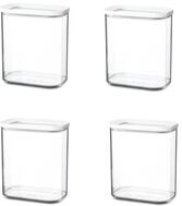 Mepal 4-tlg Vorratsdosen Spar-Set Modula 1500 ml Wei&szlig; Vorratsdose Frischhaltedose -