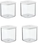 Mepal 4-tlg Vorratsdosen Spar-Set Modula 2750 ml Wei&szlig; Vorratsdose Frischhaltedose -