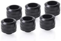 Alphacool &lrm;17477 Eiszapfen PRO 16mm HardTube Fitting G1/4 - Deep Black Sixpack