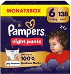 Pampers Night Pants Gr&ouml;&szlig;e 6, 138 Windeln, 13kg-19kg, bieten zus&auml;tzlichen Schutz