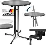 Beautissu Stehtisch Klappbar 80 cm Sylt &ndash; Stehtisch Outdoor H&ouml;henverstellbar