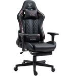Gaming Stuhl mit Fu&szlig;st&uuml;tze und ergonomsichen 4D-Armlehnen - gaming chair in