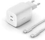 Belkin 65-W-USB-C-Ladeger&auml;t mit 2 Ports und USB-C/C-Kabel, Schnellladen mit Power