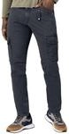 Timezone Herren Cargo Hose Regular BENTZ - Regular Fit - Grau Blau Stretch,