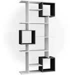 Vicco Raumteiler Cube, Wei&szlig;/Anthrazit, 92 x 187.7 cm, zur flexiblen Raumaufteilung