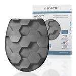 SCH&Uuml;TTE WC-Sitz HEXAGONS mit Absenkautomatik und Schnellverschluss aus Duroplast,