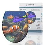 SCH&Uuml;TTE WC-Sitz Duroplast SEA LIFE, Toilettensitz mit Absenkautomatik und