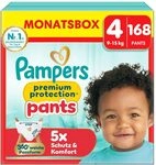 Pampers Premium Protection Pants Gr&ouml;&szlig;e 4, 168 Windeln, 9kg-15kg, mit 360&deg; Passform