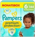 Pampers Premium Protection Größe 6, 144 Windeln, 13kg-18kg, Doppelter Schutz für Pampers Premium Protection Größe 6, 144 Windeln, 13kg-18kg, Doppelter Schutz für