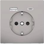 Schneider Electric Merten MEG2367-6050 Steckdose mit USB Anschluss Typ A+C...