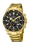 Jaguar Herren-Armbanduhr Chronograph Quarz Swiss Made Gold Stahl J864/3 One Size,