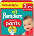Pampers Windeln Pants Gr&ouml;&szlig;e 3 Baby-Dry, 192 Windeln, 6kg-11kg, 360&deg; Fit hilft,